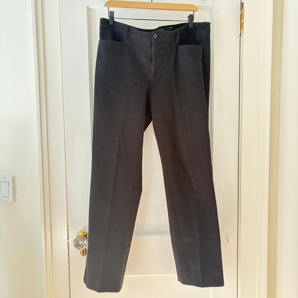 Lauren Ralph Lauren Adelle Black Straight Pants Size 12 - Picture 2 of 8
